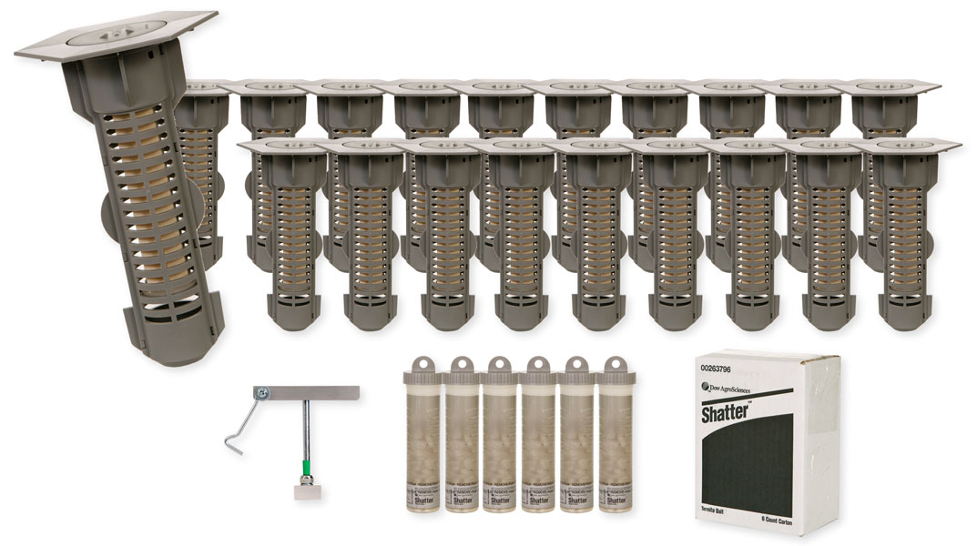 Hex Pro Termite Bait System - Choose Hex Pro Kit Size: : (20) Hex Pro Stations and (6) Shatter Cartr