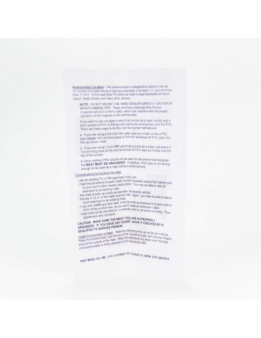 Mistaway Wind Sensor