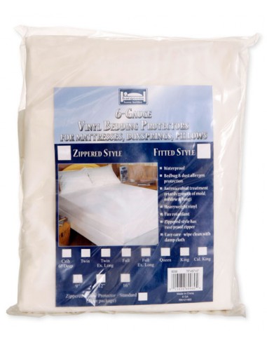 Full Long Zippered Six Gauge Vinyl Bedding Protector